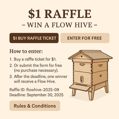 Win a Flow Hive with our limited-time raffle promotion – join now for just ¥1 or enter for free!

